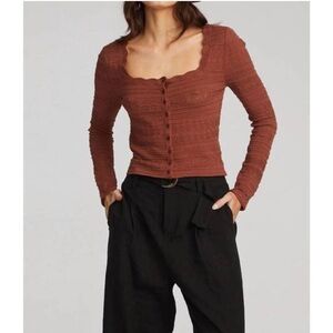 NWTs Saltwater Luxe Wilfred Sweater in pecan brown size Large